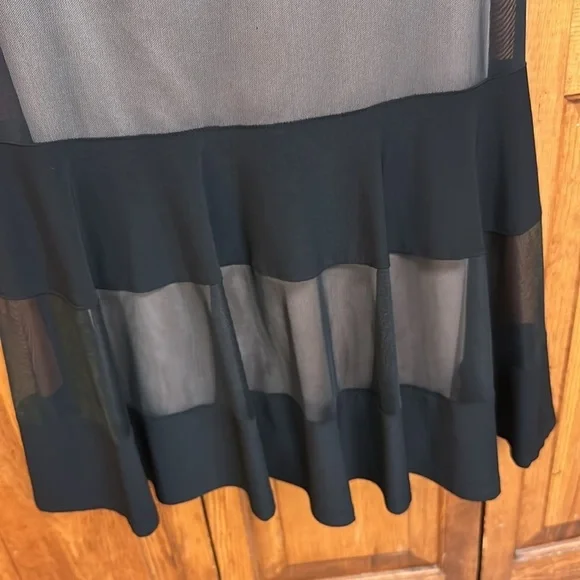 R&M Richards Mesh Lined Panels Swing Hem Cap Sleeve Dressy A-Line Dress S6 EUC - Picture 10 of 11